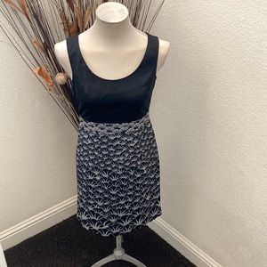 ⭐️H & M Black/Silver Knee Length Sheath Dress